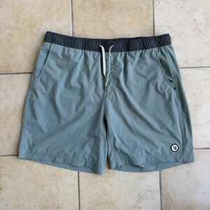 Vuori Kore Shorts Mens 2XL Blue Lined Athletic Gym Drawstring 7" Inseam V302